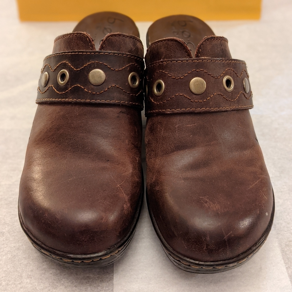 B.O.C Brown Leather Clogs